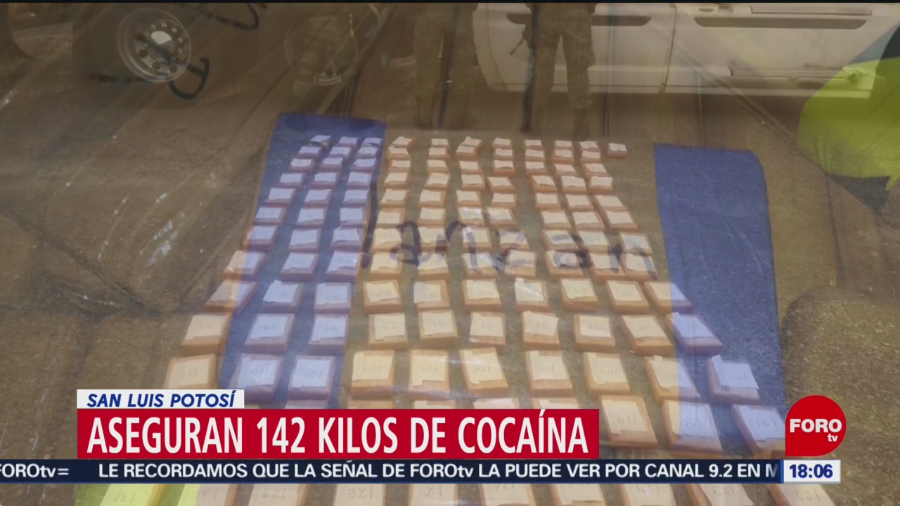 FOTO: Aseguran 142 kilos de cocaína en San Luis Potosí
