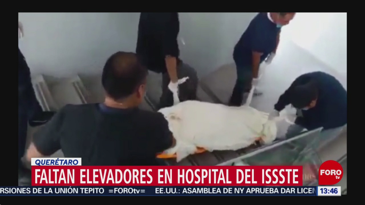 FOTO: Bajan a los cadáveres por las escaleras en ISSSTE de Querétaro