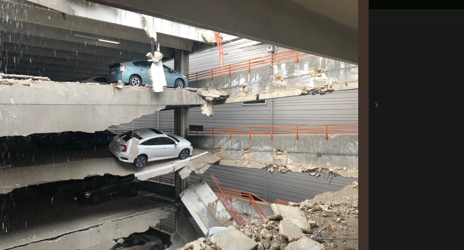 Foto: Una grúa colapsa sobre un edificio en Dallas, Texas, junio 9 de 2019 (Twitter: @ Maria_NBC5)