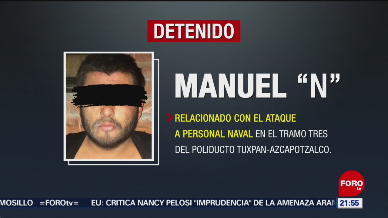 FOTO: Cae sujeto vinculado con ataque a marinos en Puebla, 1 Junio 2019
