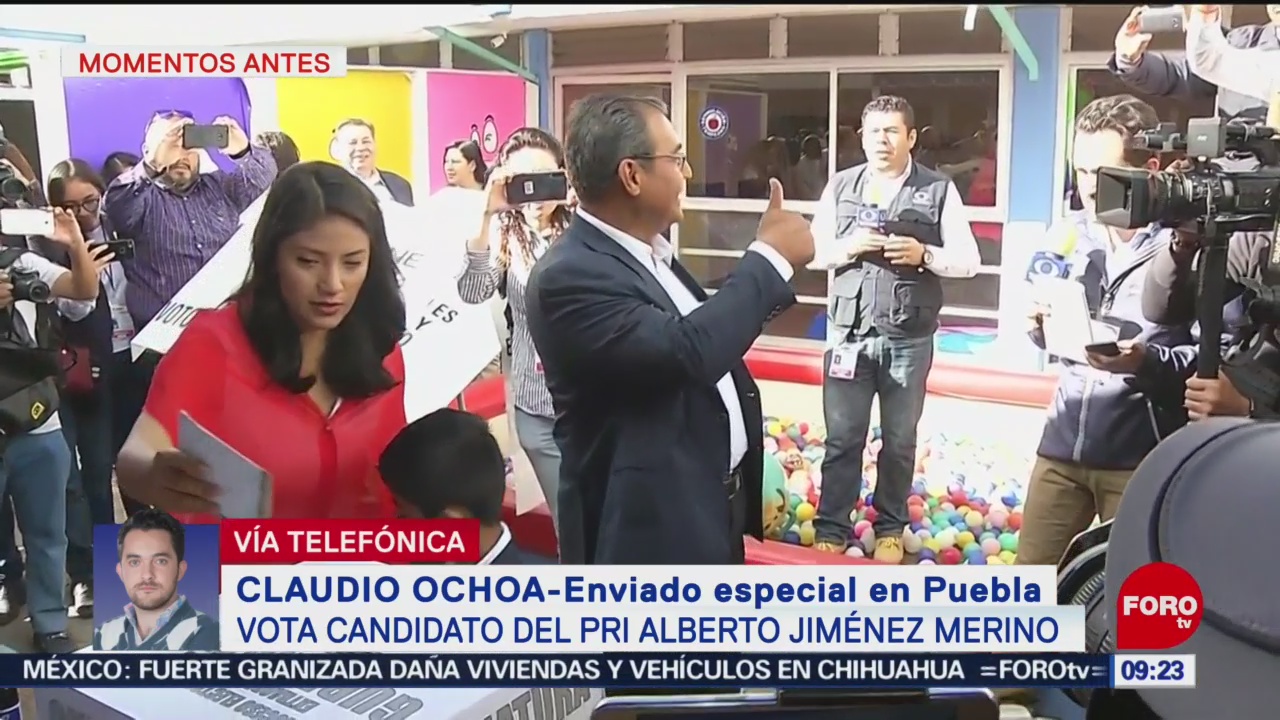FOTO: Candidato del PRI a la gubernatura de Puebla emite su voto, 2 Junio 2019