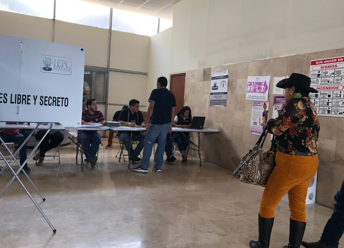 Foto: Casilla de votación en el estado de Durango, México, junio 2 de 2019 (Twitter: @belemuchis)