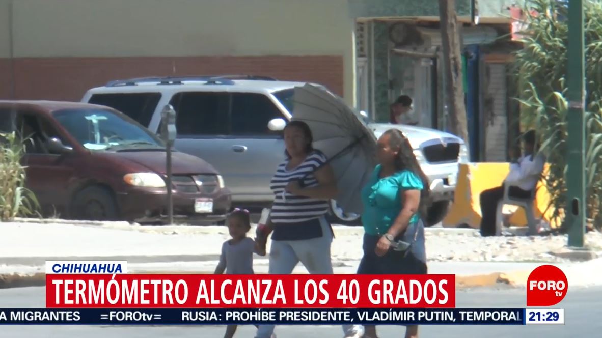 Foto: La Secretaría de Salud en Chihuahua ha registrado al menos 20 casos de agotamiento físico por el calor, el 23 de junio de 2019 (Noticieros Televisa) 