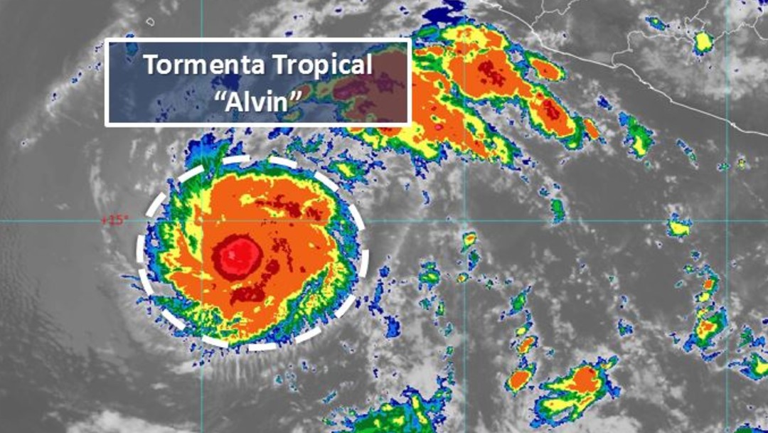 IMAGEN Se forma Alvin, primera tormenta tropical en Pacífico (Conagua 26 junio 2019 cdmx)