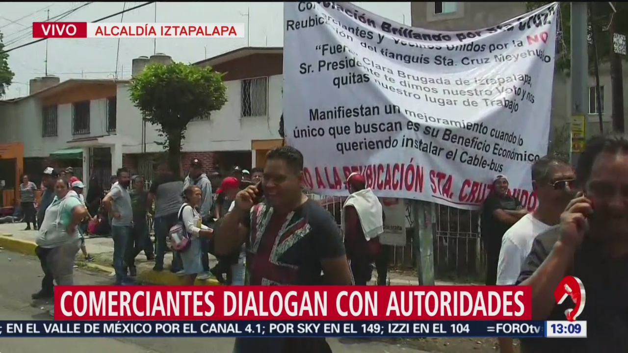 Comerciantes dialogan con autoridades tras enfrentamiento en Iztapalapa