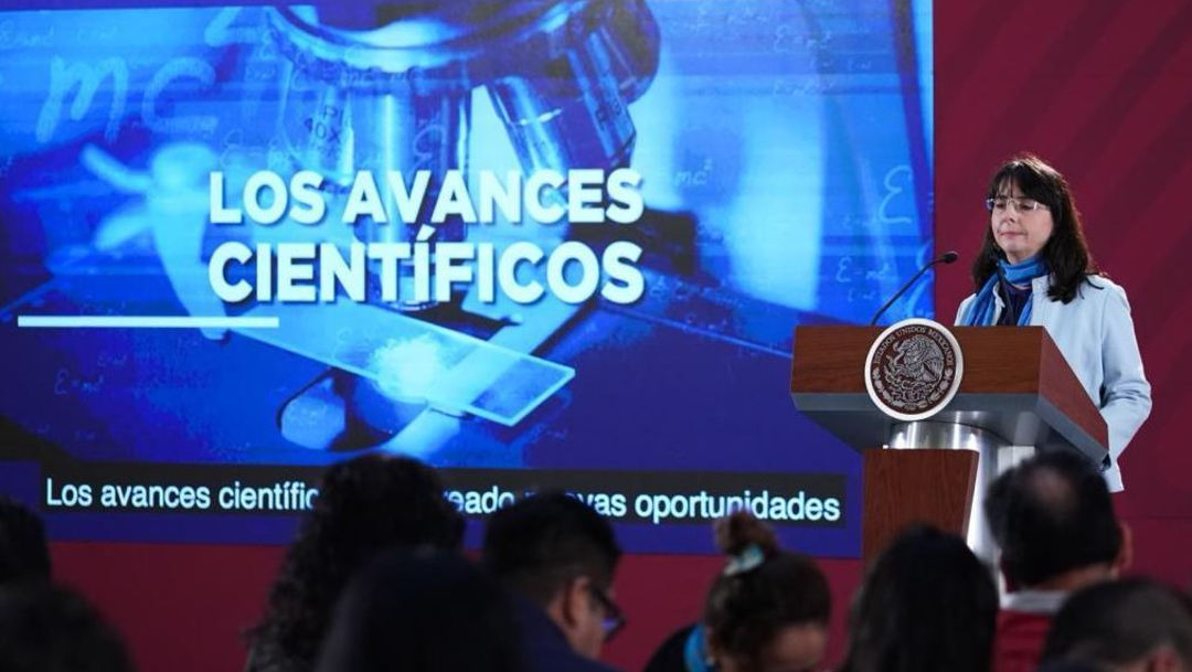 Foto: María Elena Álvarez-Buylla Roces, directora del Conacyt, ofrece una conferencia de prensa, 27 junio 2019