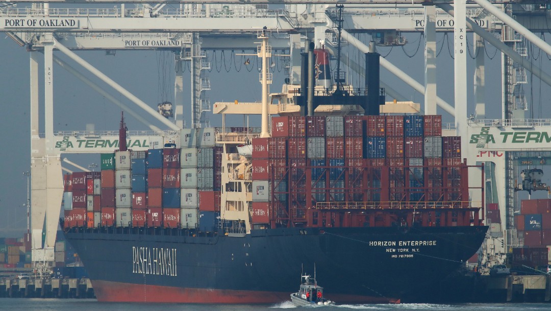 Foto: Barco de contenedores Horizon Enterprise, 14 de noviembre de 2018, California