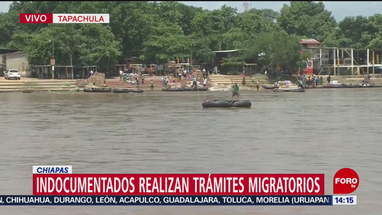 Foto: Cruce migratorio entre Chiapas y Guatemala sigue con normalidad