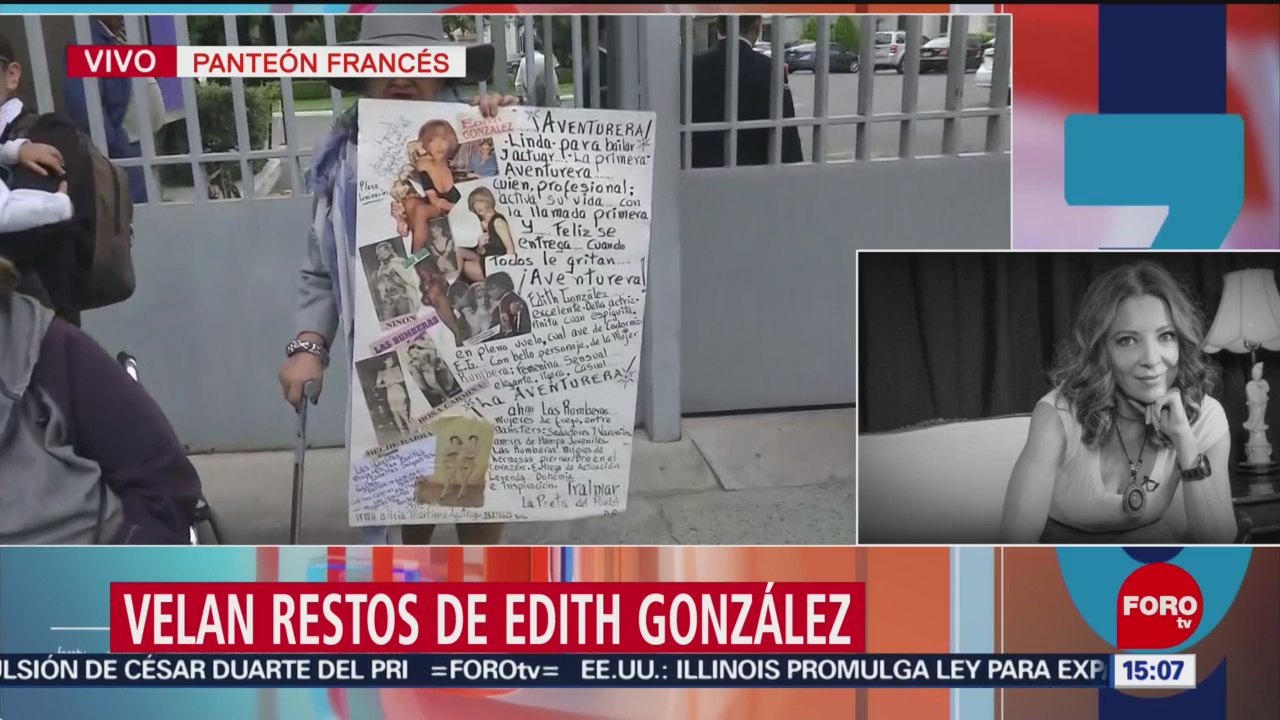Foto: Cuerpo de Edith González llega al panteón francés
