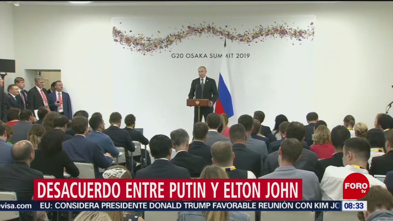 FOTO: Desacuerdo entre Putin y Elton John, 30 Junio 2019