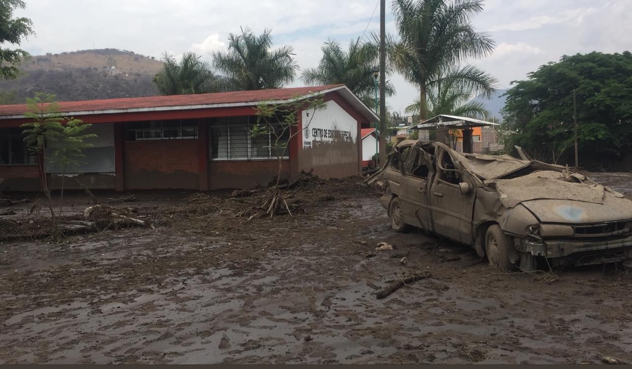 Foto: Desbordamiento río San Gabriel, Jalisco , 3 de junio 2019. Twitter @PCJalisco