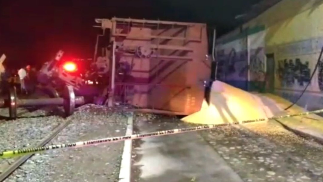 Foto: Descarrila tren en San Juan del Río, Querétaro, 27 de junio de 2019, México