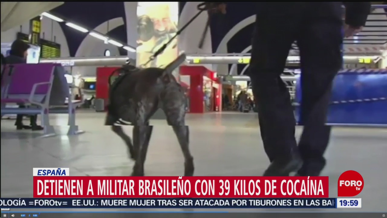 Foto: Detienen Militar Brasileño 39 Kilos Cocaína España 27 Junio 2019