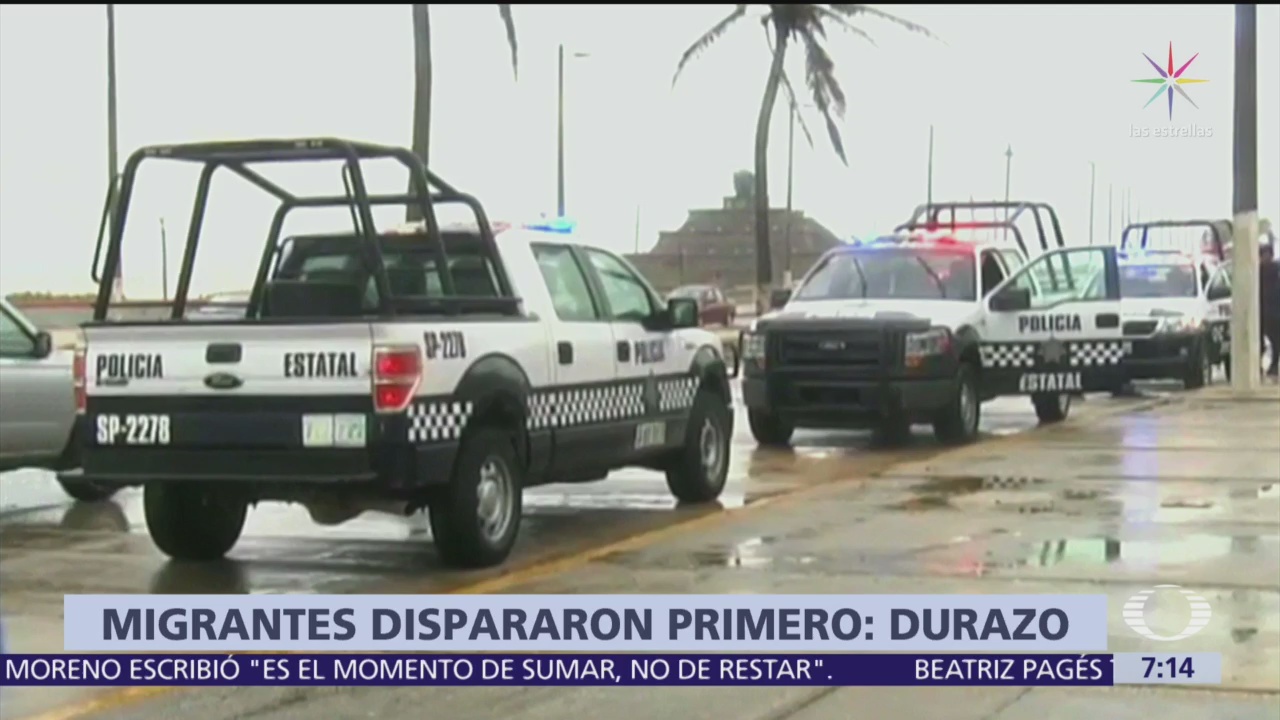 Durazo afirma que migrantes dispararon primero durante ataque en Veracruz