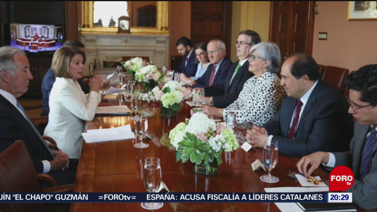 Foto: Ebrard Pelosi Ratificación T-Mec Aranceles 4 Junio 2019