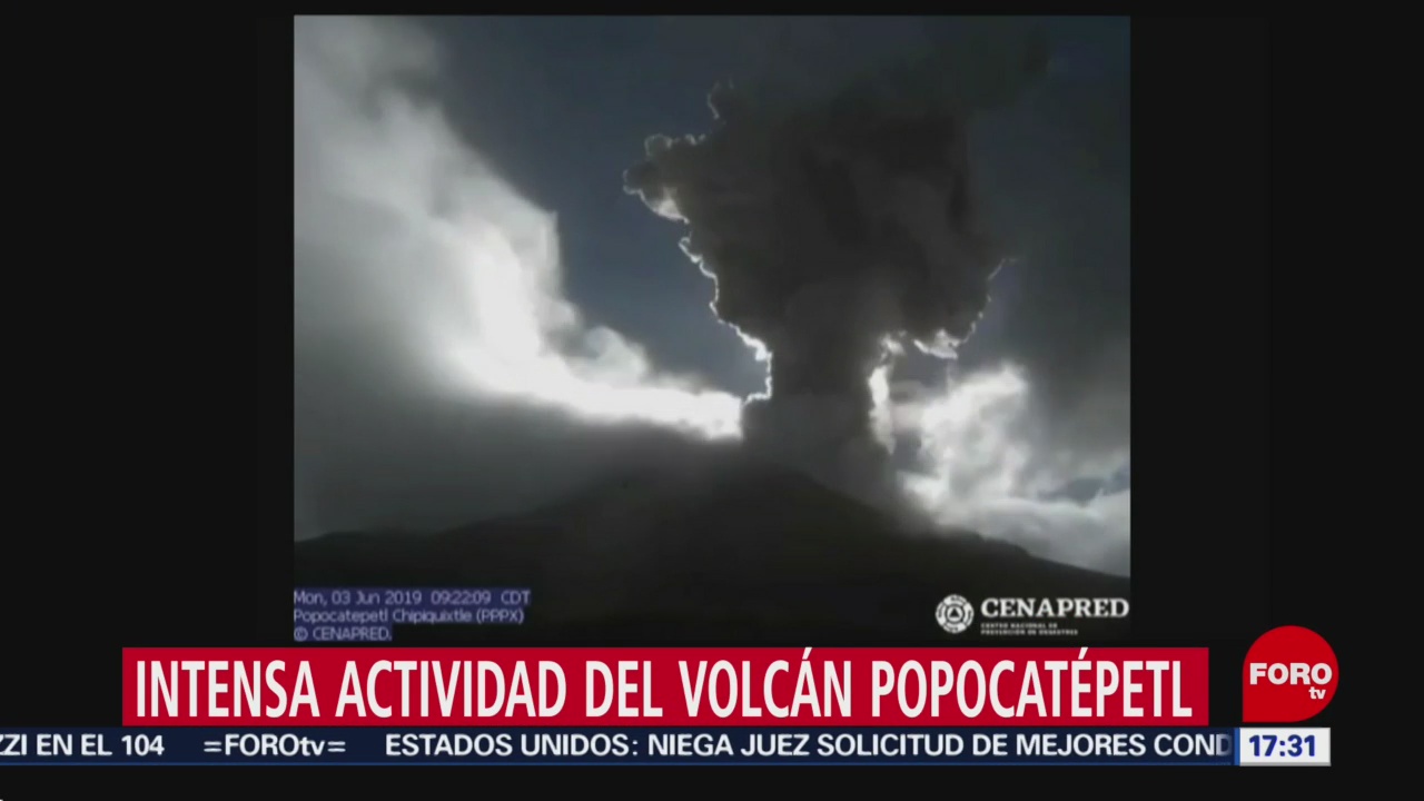 Foto: El Popocatépetl ha tenido intensa actividad en las últimas 24 horas