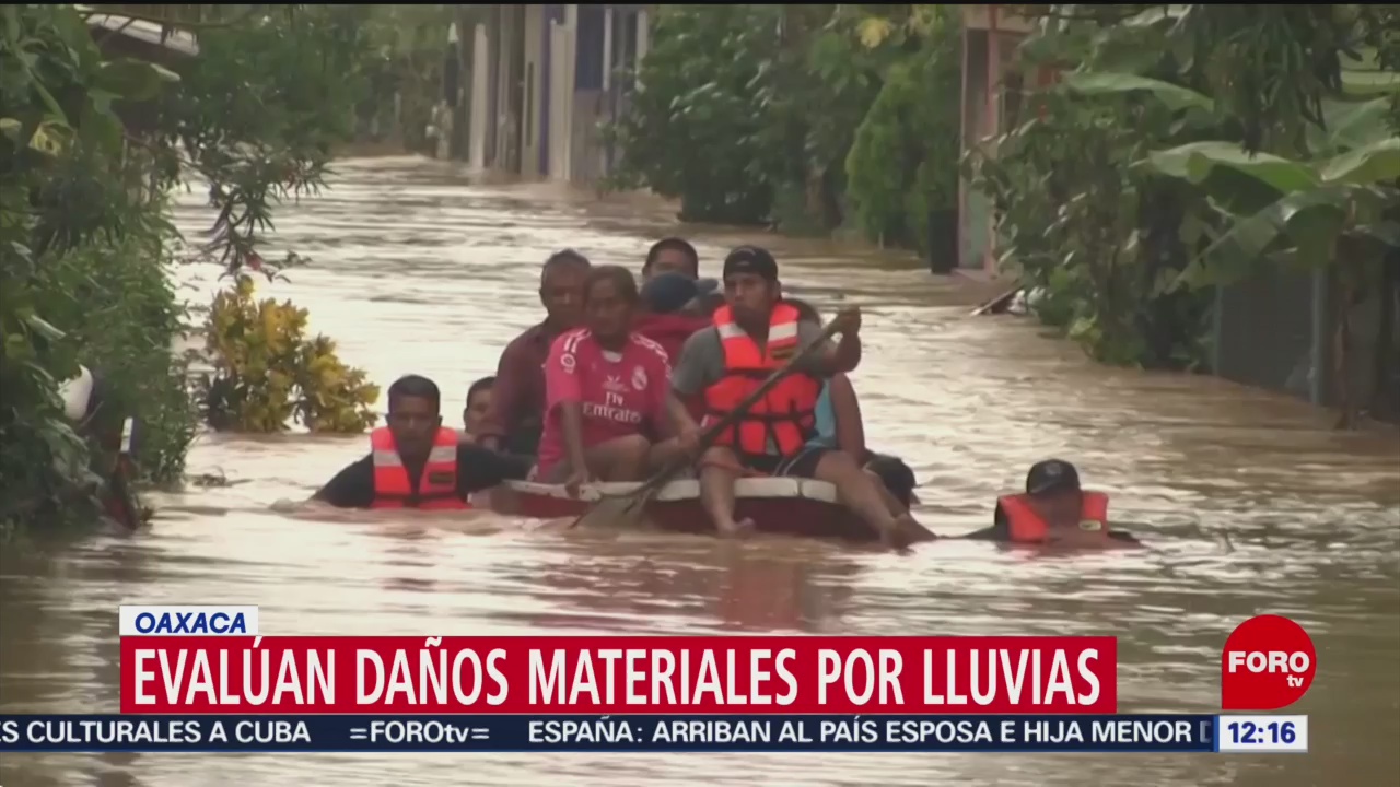Evalúan daños por lluvias en diversas comunidades de Oaxaca