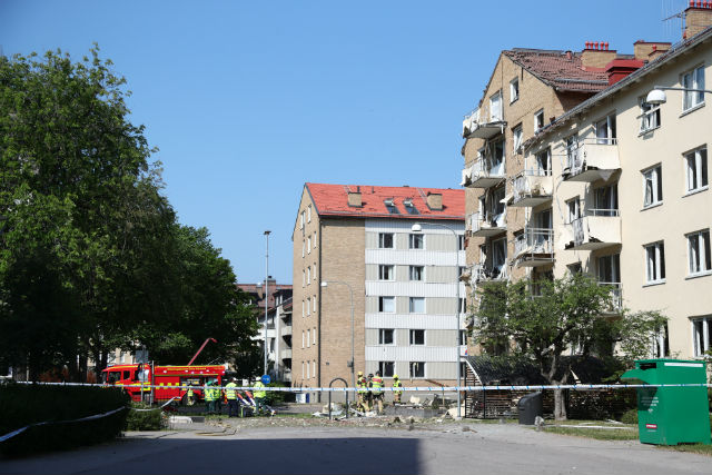 Foto: Se registra una explosión en el vecindario de Hamngatan, en Suecia, 7 junio 2019