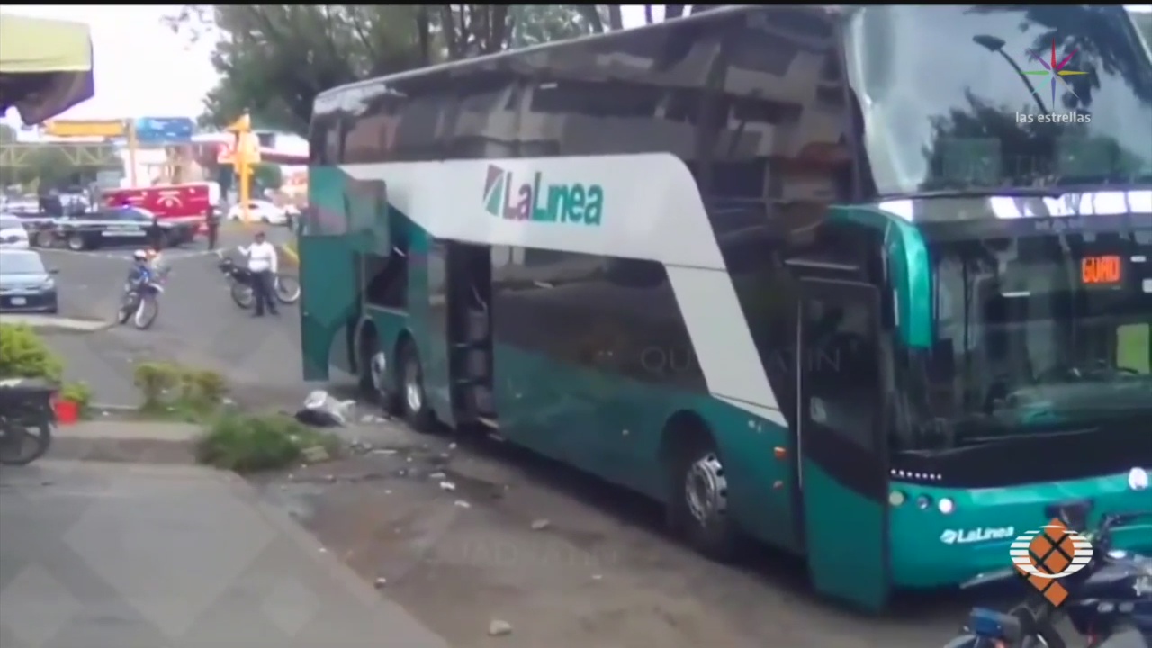 Foto: Explota Granada Autobús Pasajeros Uruapan Michoacán 17 Junio 2019