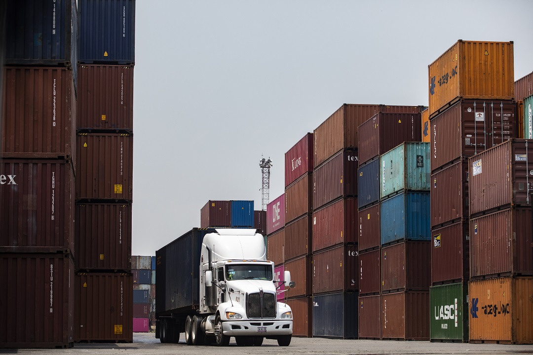 Foto: Los contenedores de exportación con mercancías producidas en México se ven listos para enviarse a los Estados Unidos. El 7 de junio de 2019