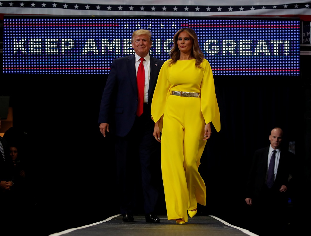 Foto: Donald y Melania Trump durante un acto de campaña en Florida, Estados Unidos. El 18 de junio de 2019