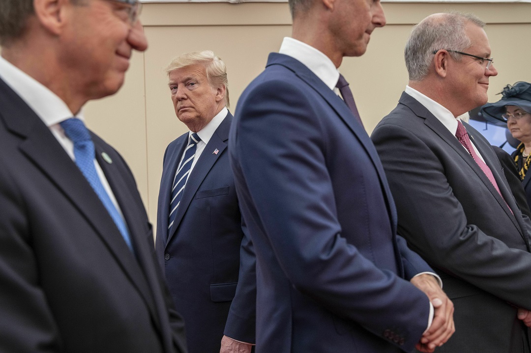Foto: El presidente Donald Trump asiste a un evento que conmemora el 75 aniversario del Día D, en Portsmouth, Inglaterra. El 5 de junio de 2019
