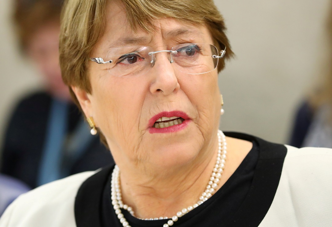 Foto: Michelle Bachelet, alta comisionada de DDHH de la ONU. El 6 de marzo de 2019