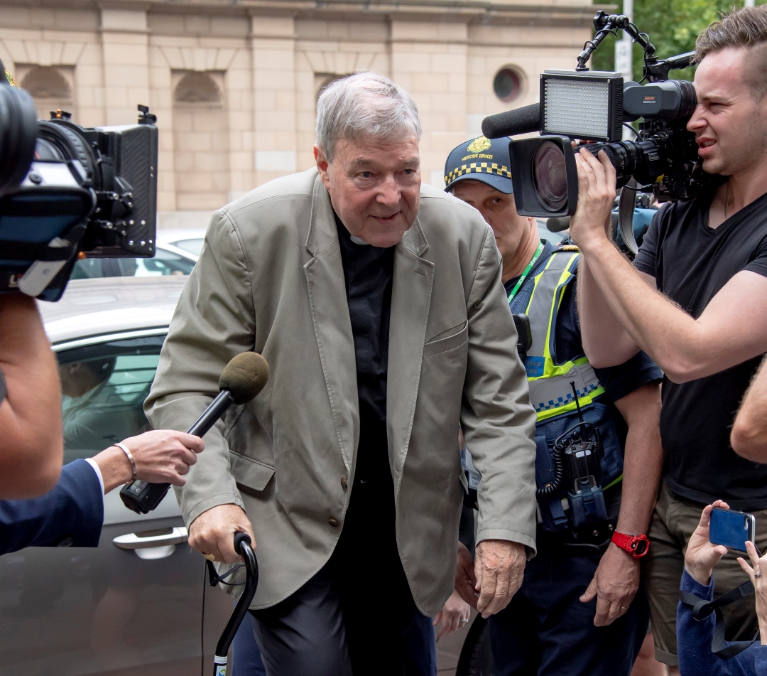 Foto: El cardenal George Pell llega a la Corte del Condado en Melbourne, Australia, 5 junio 2019