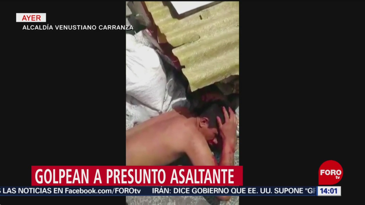 FOTO: Golpean a presunto ladrón en la alcaldía Venustiano Carranza, 16 Junio 2019