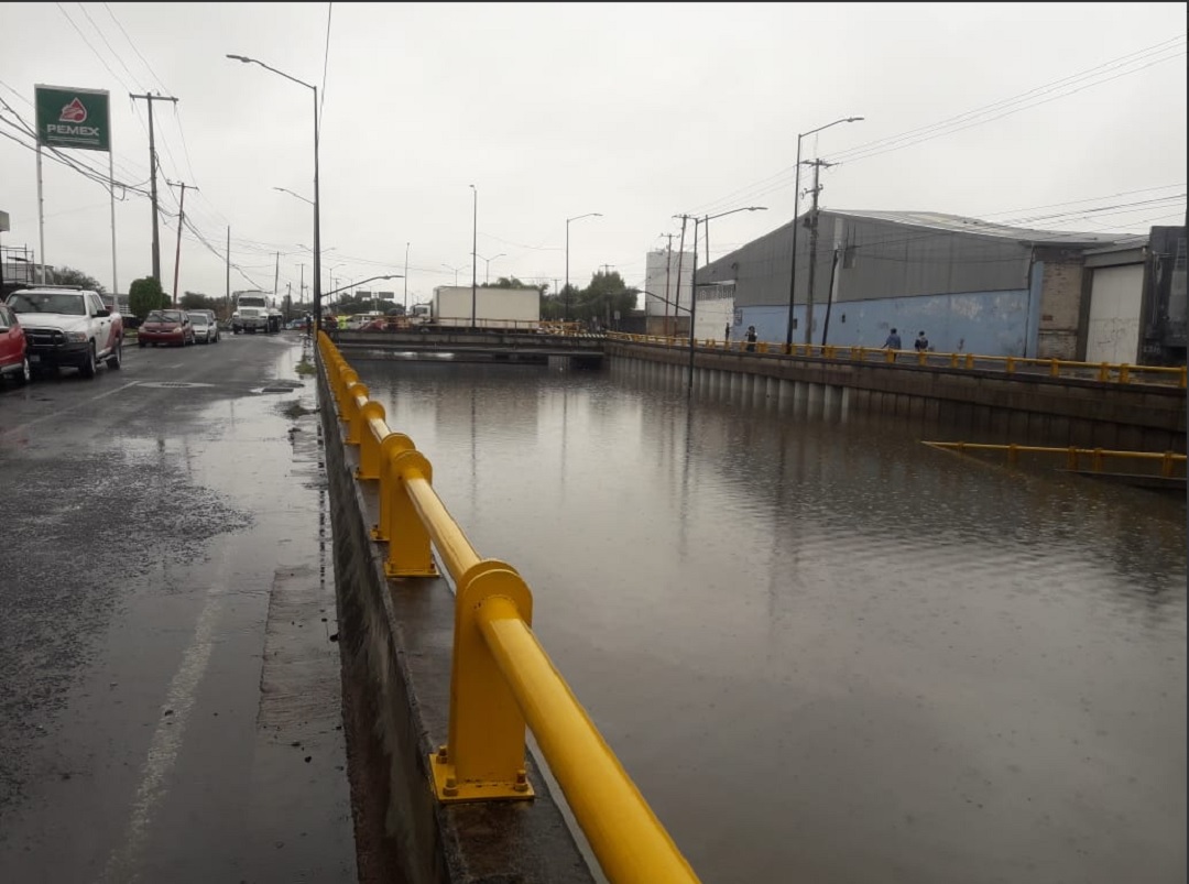 Foto: inundación por lluvia en Guanajuato, 5 de junio 2019. Twitter @PC_GTO