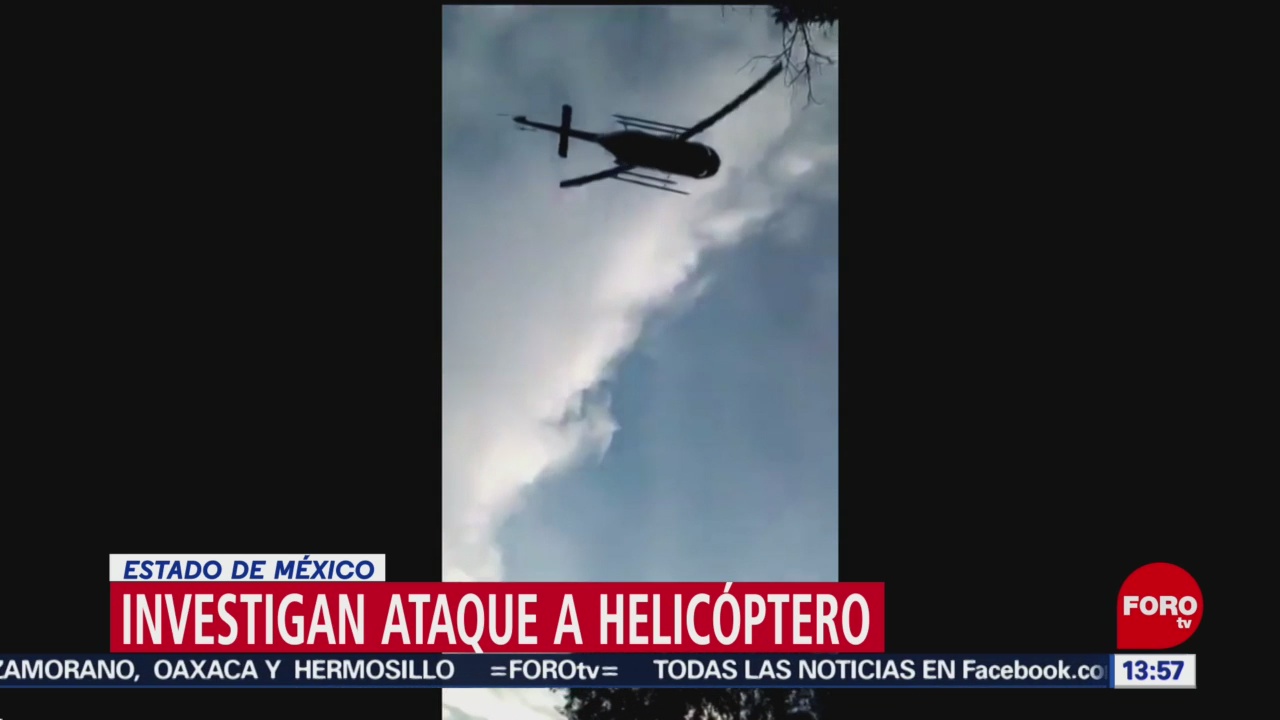 Foto: Investigan ataque contra helicóptero en Edomex