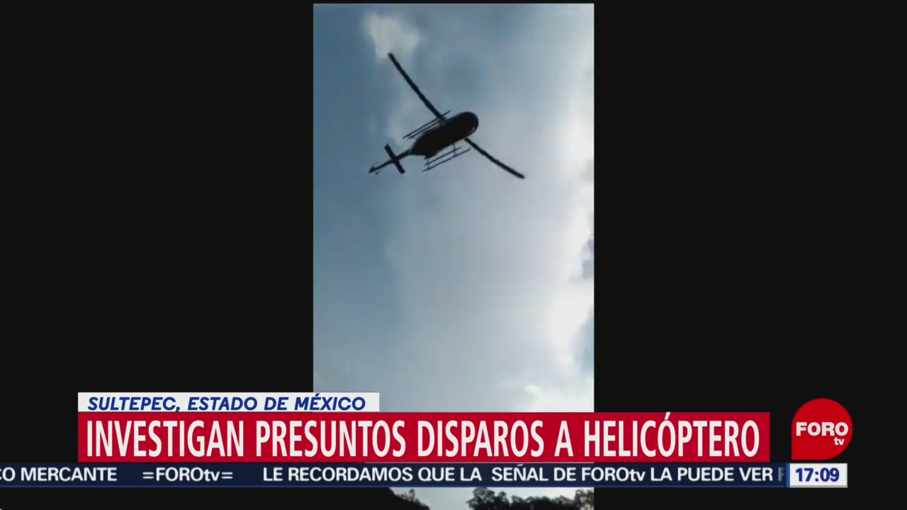FOTO: Investigan disparos contra helicóptero en el Estado de México