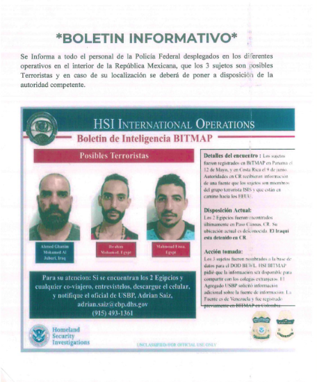 Foto Alertan sobre presencia de miembros de ISIS en México 24 junio 2019