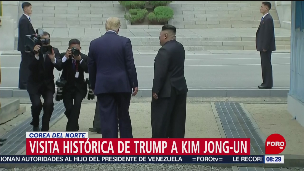 FOTO: Kim Jong Un y Trump se reúnen en Corea del Norte, 30 Junio 2019