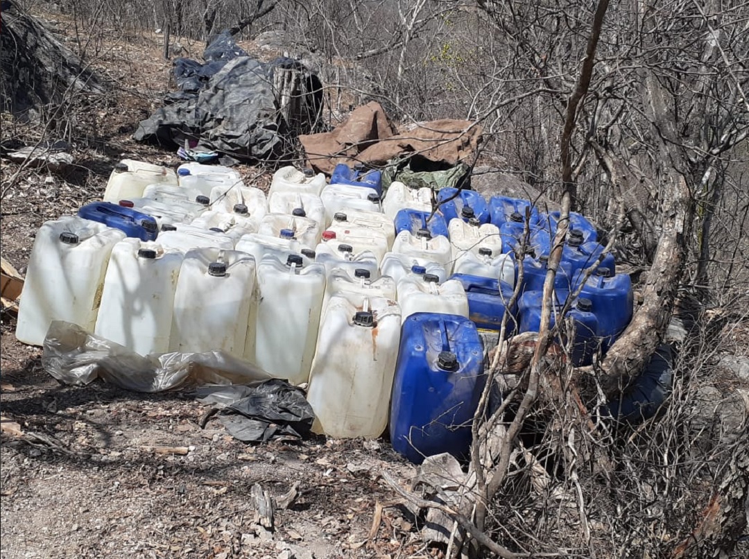 Foto: laboratorio clandestino asegurado en Culiacán, Sinaloa, 27 de junio 2019. Twitter @sspsinaloa1