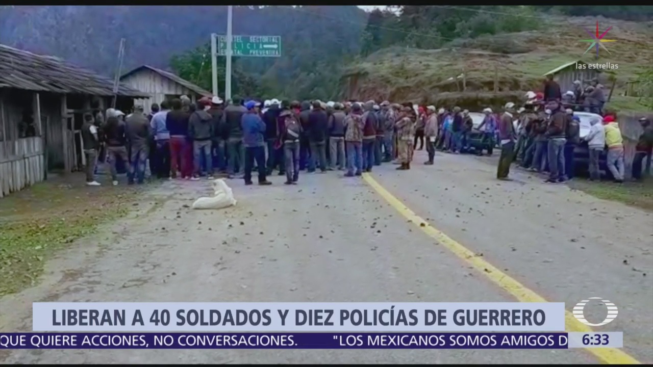 Liberan a 40 soldados y diez policías de Guerrero