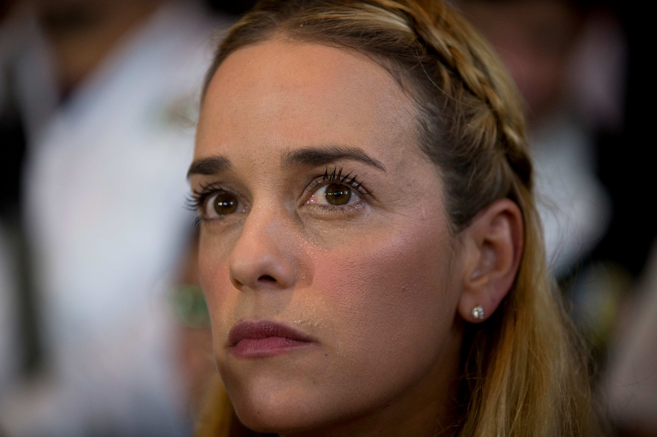 Foto: Lilian Tintori, esposa de Leopoldo López, 26 de noviembre de 2015, Caracas, Venezuela