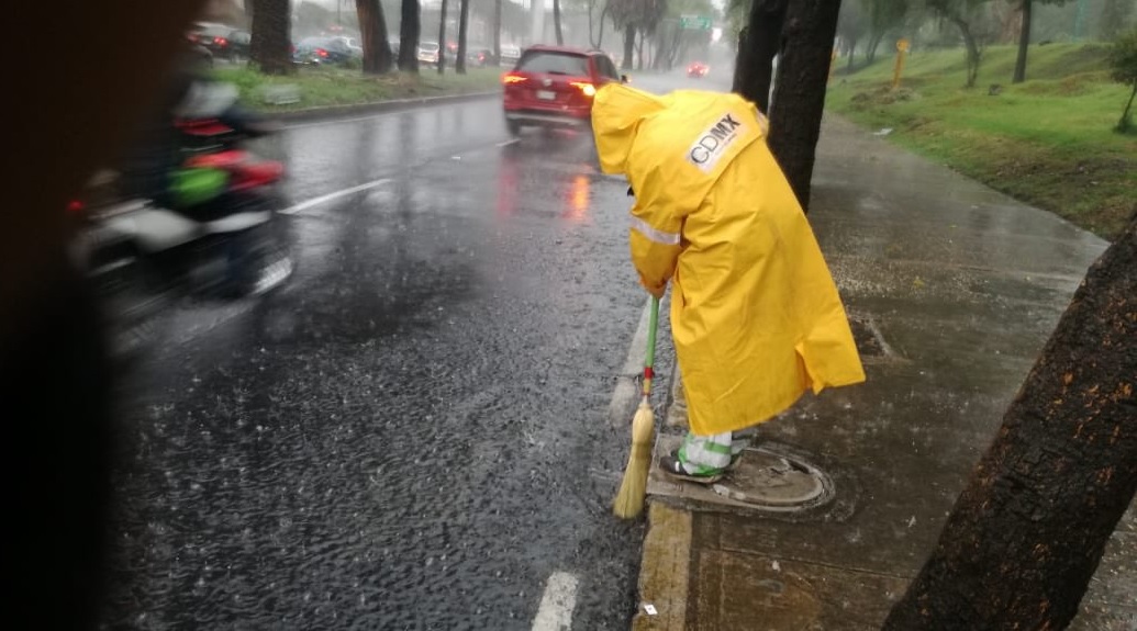 Foto: alerta amarilla por lluvias en la CDMX, 14 de junio 2019. Twitter @SOBSECDMX