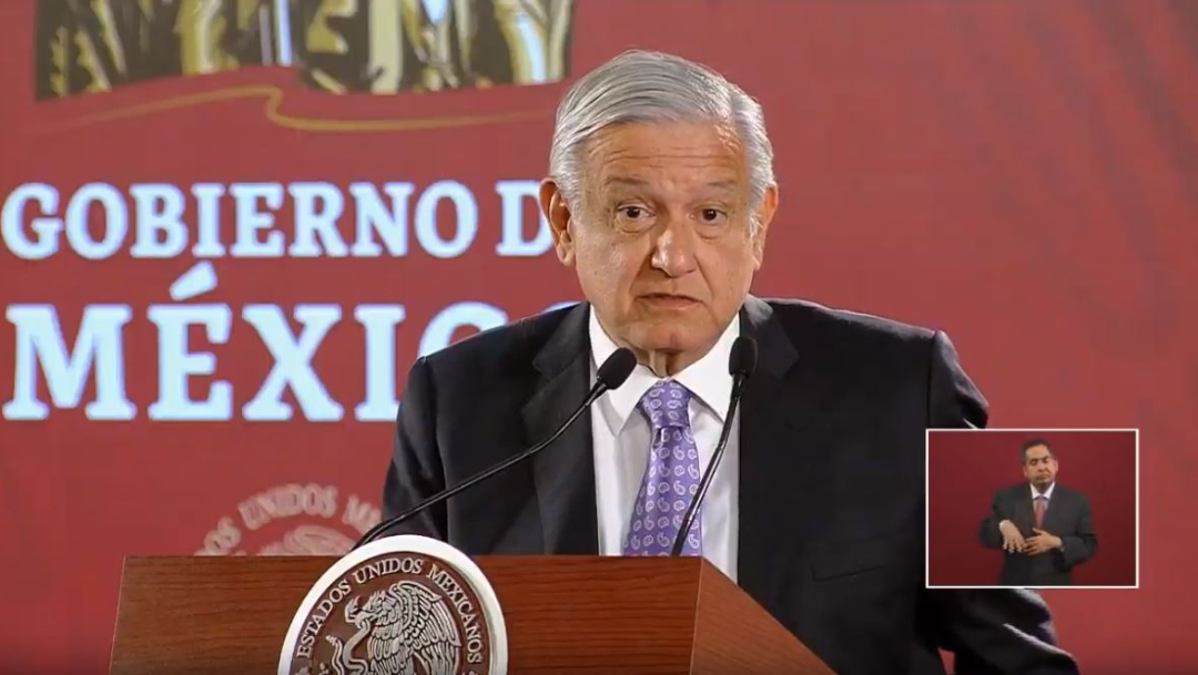 Foto: El presidente López Obrador en conferencia de prensa desde Palacio Nacional, 26 junio 2019