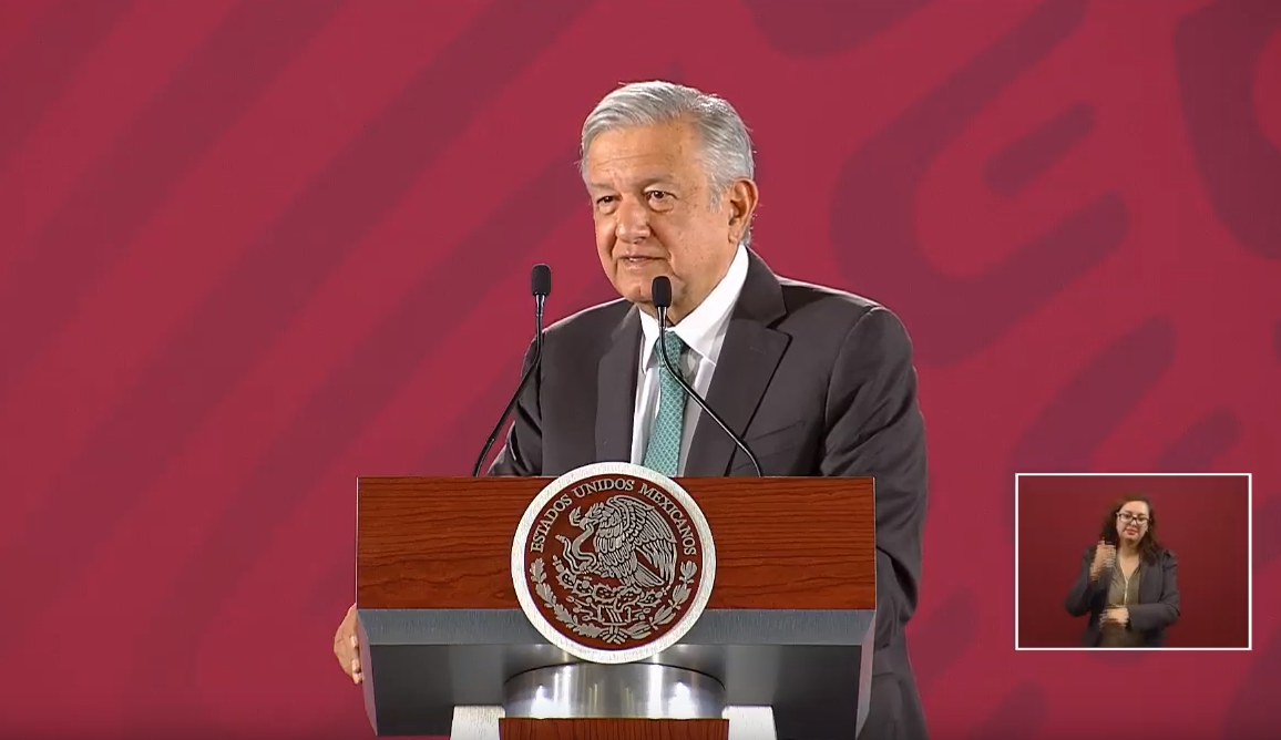 Foto: El presidente López Obrador en conferencia de prensa, 18 de junio de 2019, Ciudad de México 