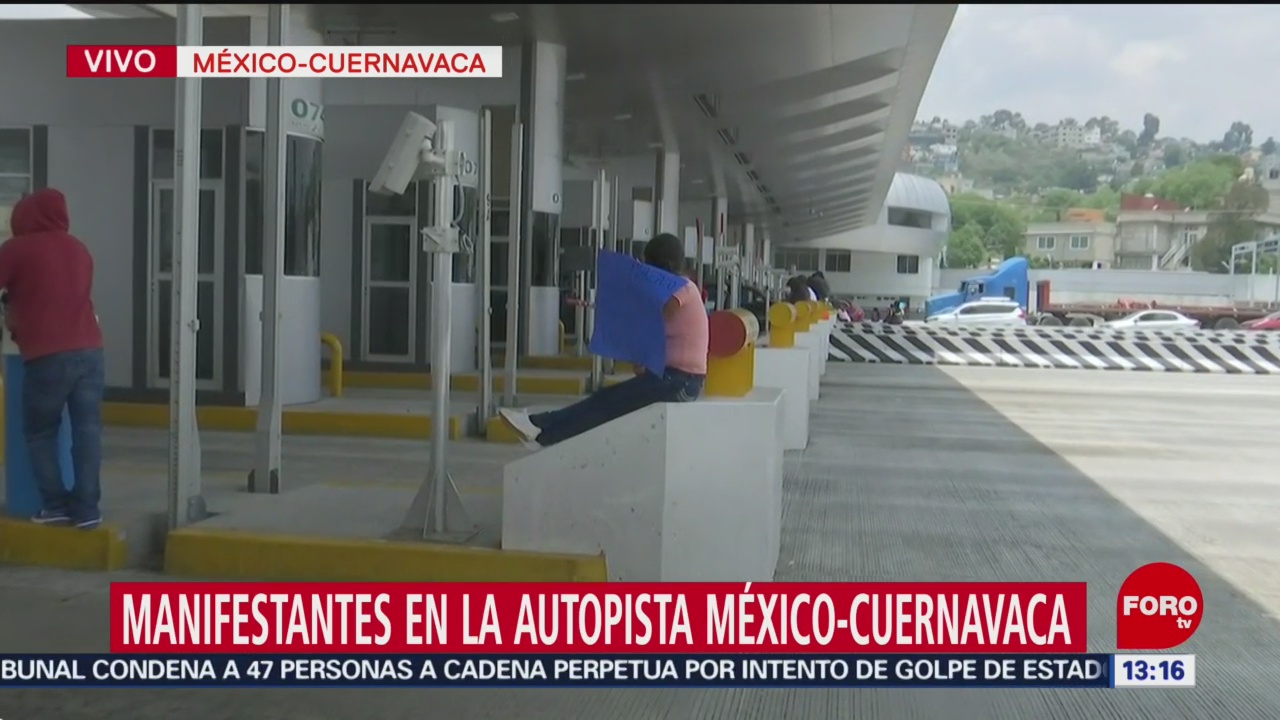 FOTO: Manifestantes en autopista México-Cuernavaca