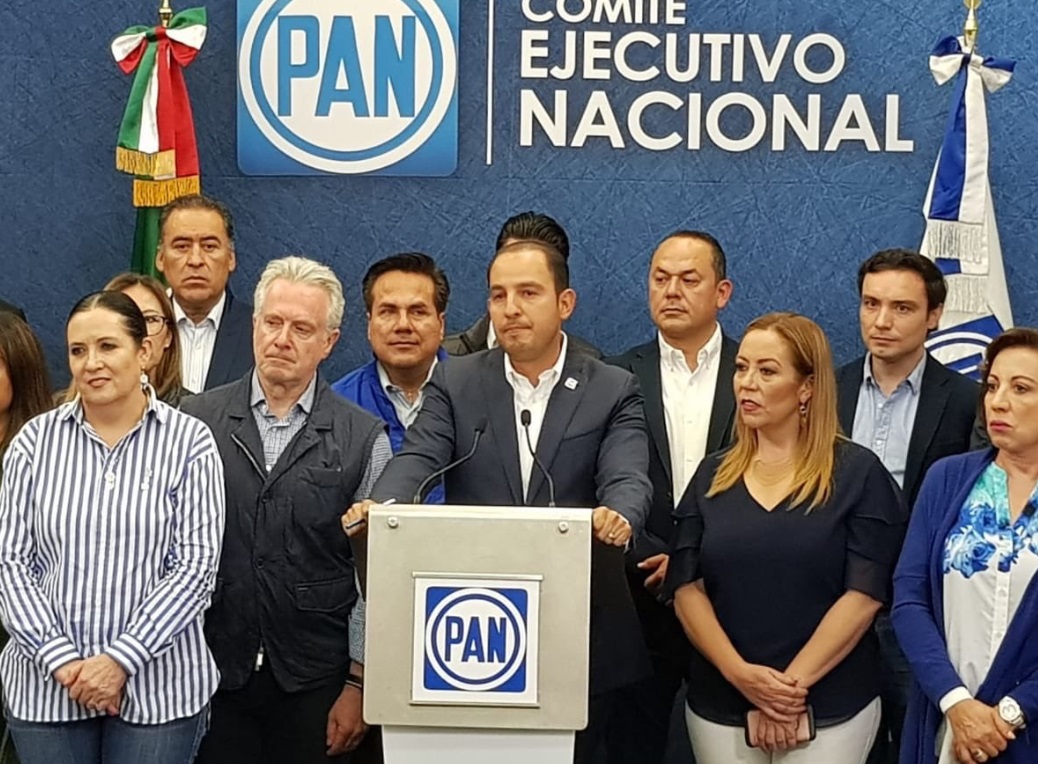 Foto: El presidente del PAN, Marko Cortés, asegura que el partido blanquiazul ganó las elecciones en cuatro de cinco estados, de acuerdo a sus encuestas de salida, junio 2 de 2019 (Twitter: @johnerencastle1)