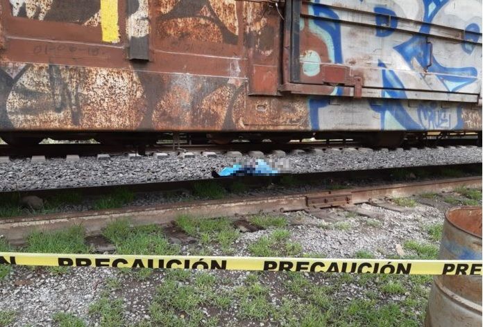 Foto: migrante muerta al caer de tren en Hidalgo, 26 de junio 2019. Twitter @indepe_hgo