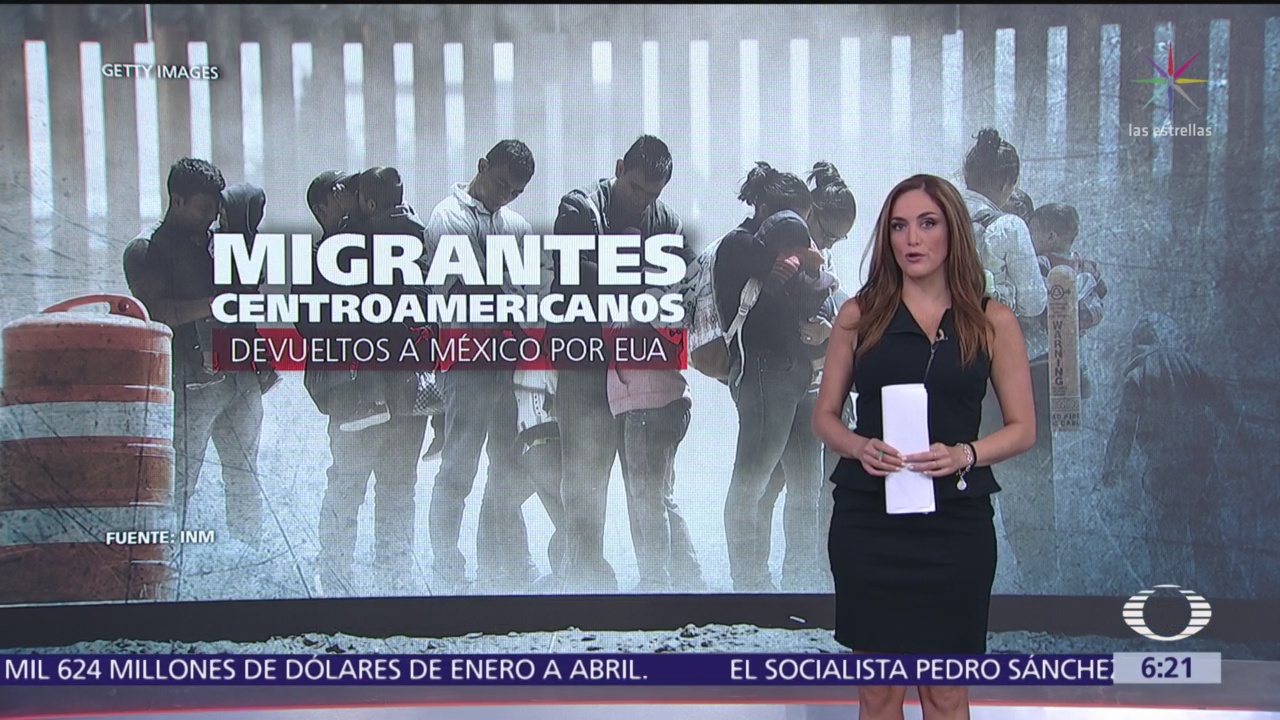 Migrantes centroamericanos devueltos a México por EU