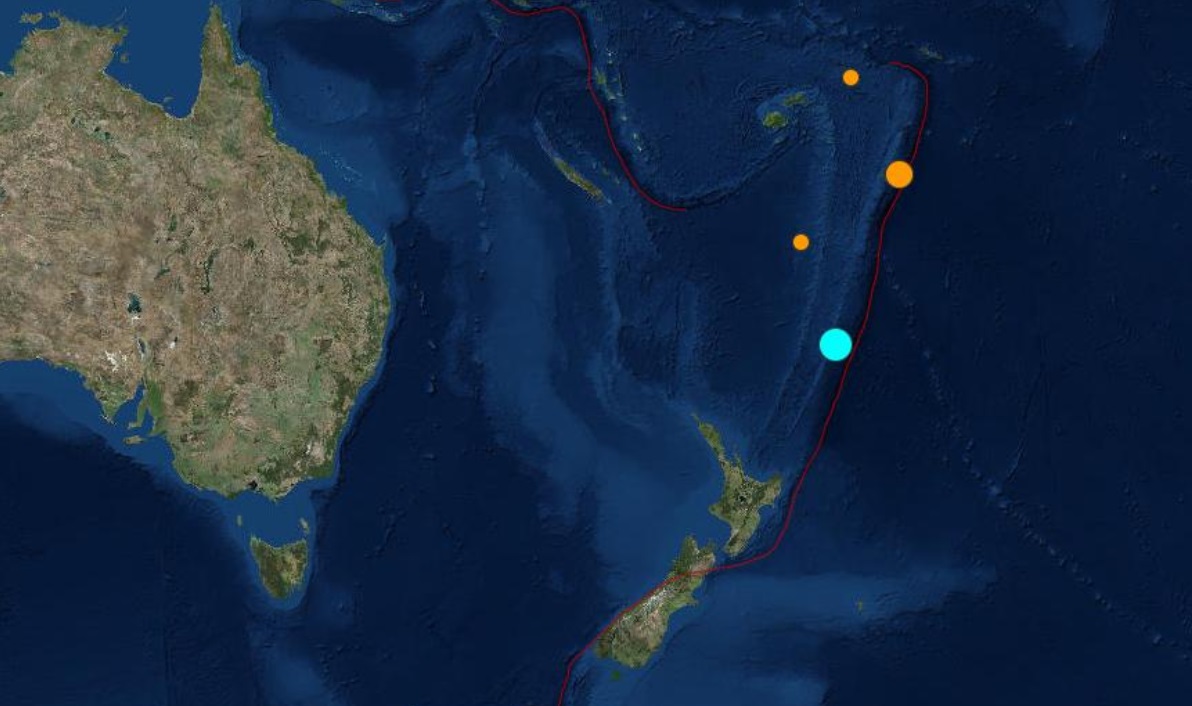 Foto: Un sismo de magnitud 7.4 remeció Nueva Zelanda, autoridades descartaron alguna amenaza por tsunami y no hay reporte de daños o víctimas, junio 15 de 2019 (Imagen: USGS)
