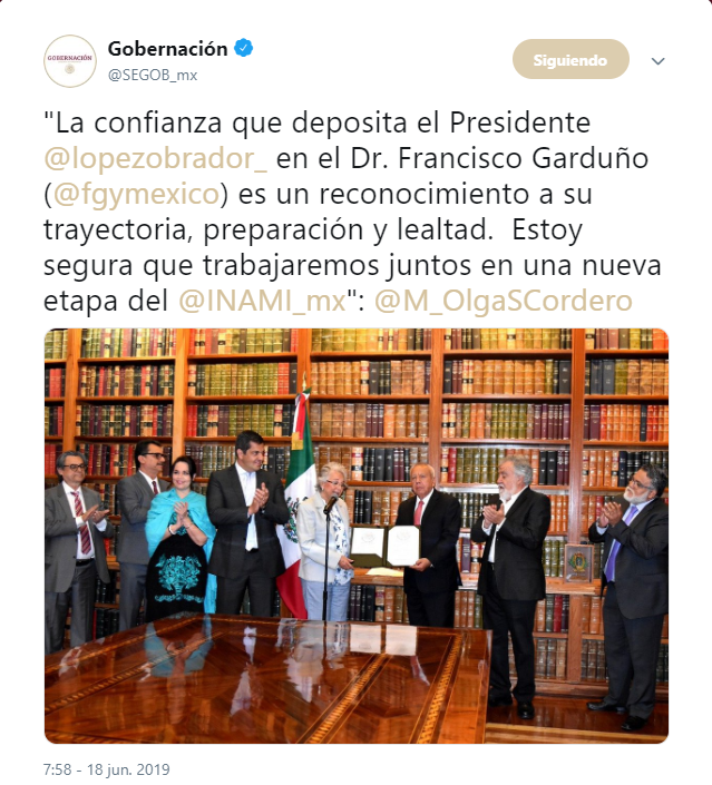 Francisco Garduño protesta como nuevo titular de Migración