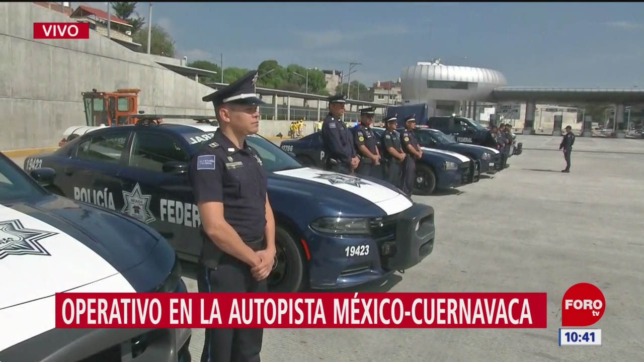 Operativo en casetas de la México Cuernavaca