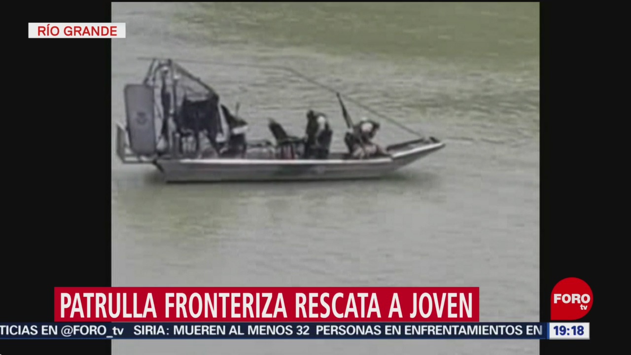 Foto: Patrulla Fronteriza Rescata Migrante Río Bravo28 Junio 2019
