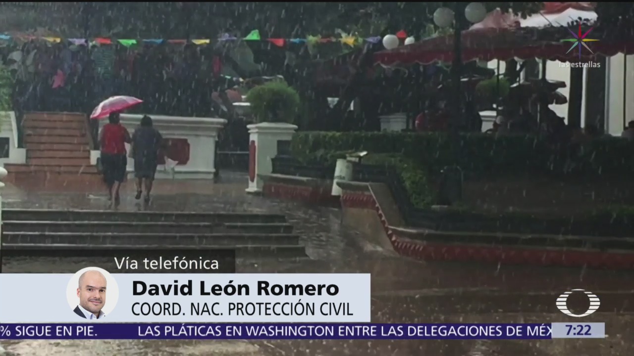 PC alerta a Guerrero, Oaxaca y Veracruz por lluvias en las próximas horas