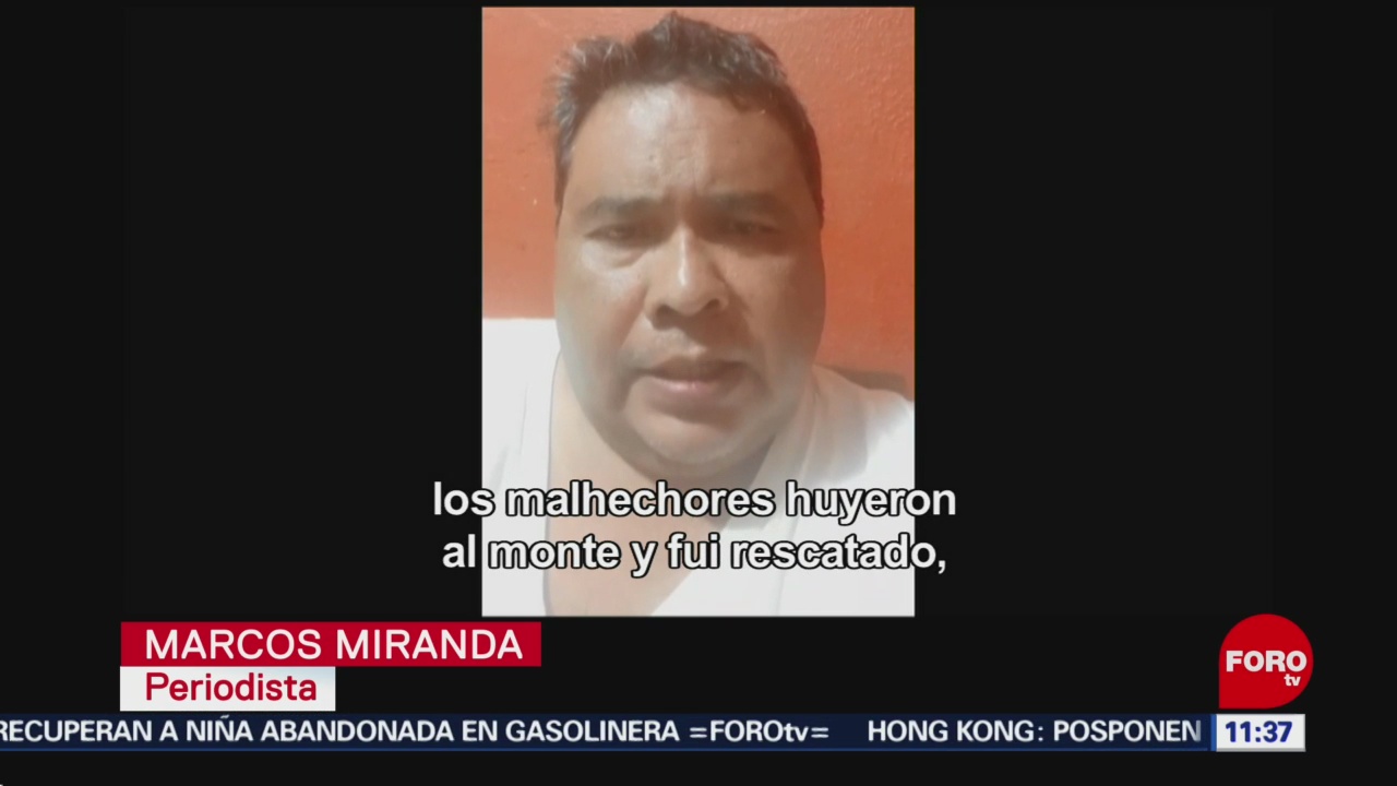 Periodista Marcos Miranda narra cómo fue su rescate en Veracruz
